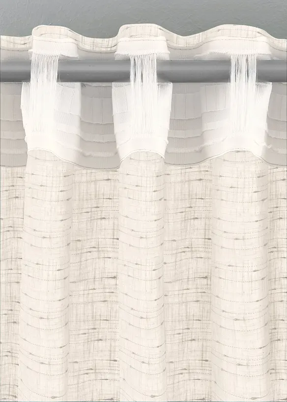 Gardine mit Struktur, in vielen Größen (1er Pack) in beige - bonprix