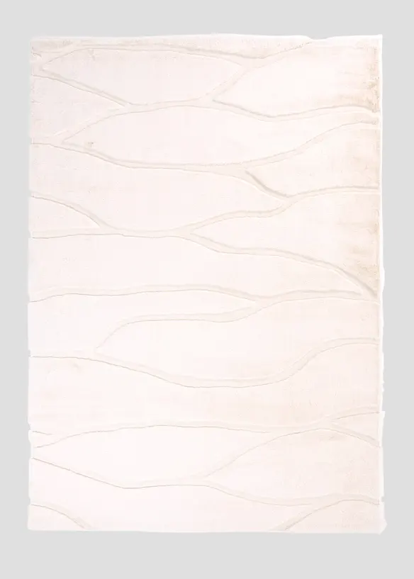 Teppich in Hoch-Tiefstruktur in beige - bonprix