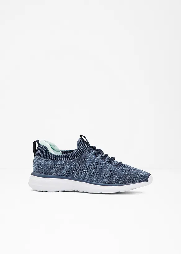 Komfort-Slip-On-Sneaker aus Soft-Material in blau von vorne - bonprix Komfort-Slip-On-Sneaker aus Soft-Material in blau von vorne - bonprix