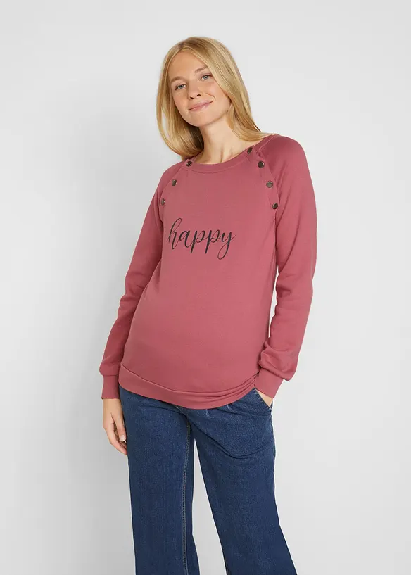2-in-1 Umstands- und Still-Sweatshirt in lila von vorne (im Anschnitt) - bonprix 2-in-1 Umstands- und Still-Sweatshirt in lila von vorne (im Anschnitt) - bonprix