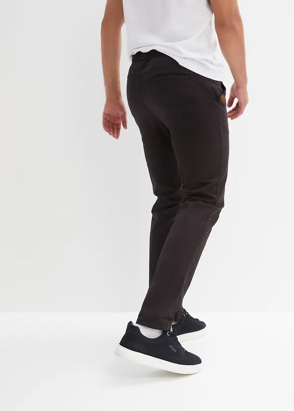Regular Fit Schlupfhose, Straight in schwarz von hinten - bonprix