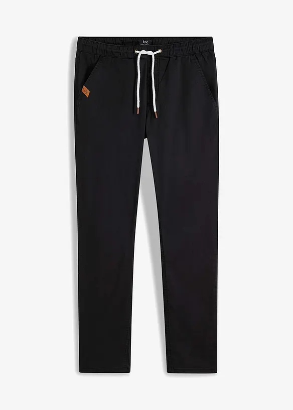 Regular Fit Schlupfhose, Straight in schwarz von vorne - bonprix