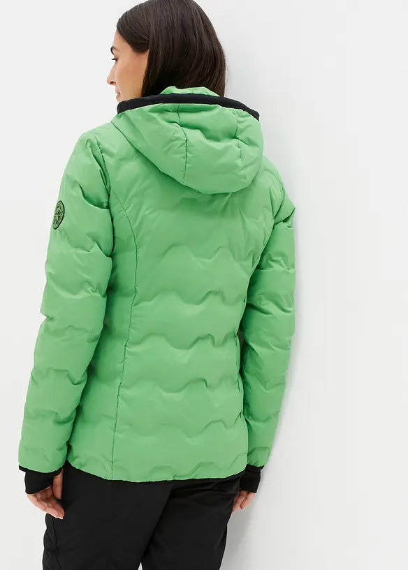 wasserabweisende, ultraleichte Funktions-Jacke in grün von hinten (im Anschnitt) - bonprix