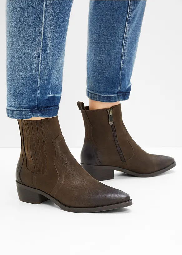 Marco Tozzi Cowboy Stiefelette in braun - Marco Tozzi