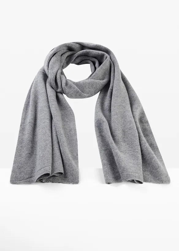 Wollschal mit Good Cashmere Standard®-Anteil in grau von vorne - bonprix