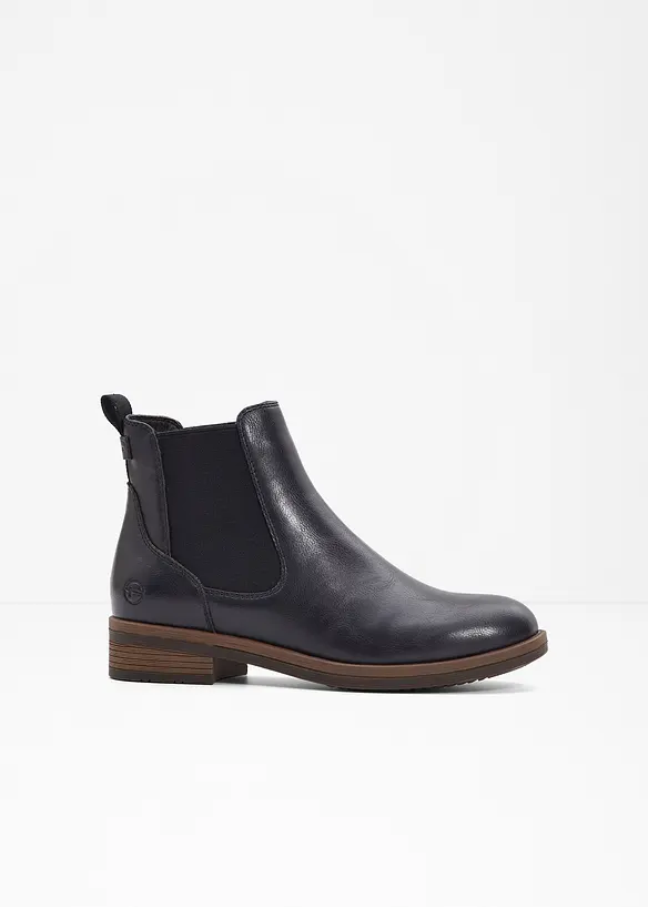 Tamaris Chelsea-Boots in blau von vorne - Tamaris
