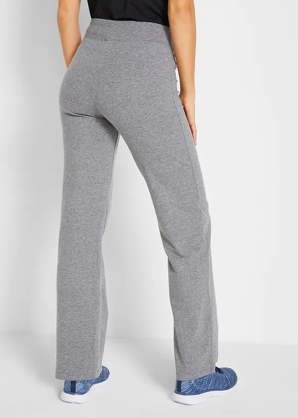 Baumwoll-Sporthose, Bootcut (2er Pack) in grau von hinten - bonprix Baumwoll-Sporthose, Bootcut (2er Pack) in grau von hinten - bonprix