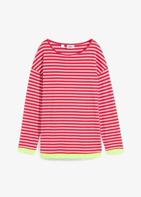 Langarmshirt aus Bio-Baumwolle in rosa von vorne - bonprix Langarmshirt aus Bio-Baumwolle in rosa von vorne - bonprix