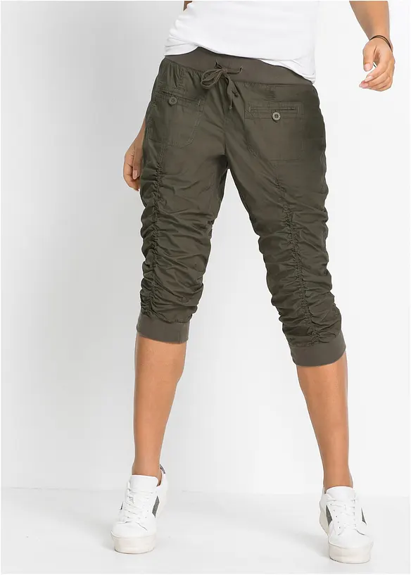 Bequeme Capri-Hose in grün von vorne - bonprix Bequeme Capri-Hose in grün von vorne - bonprix