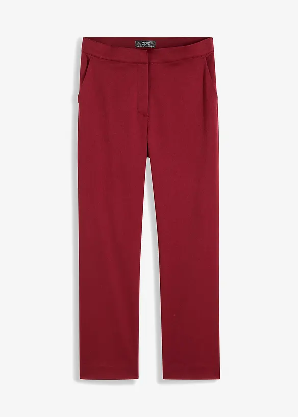 7/8-Hose mit High-Waist-Bequembund, Straight in rot von vorne - bonprix