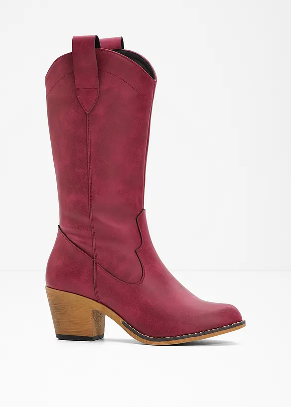 Cowboy Stiefel in rot von vorne - bonprix