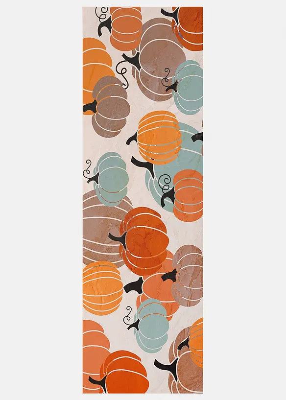 Waschbare Fußmatte mit Kürbis- Design in bunt - bonprix