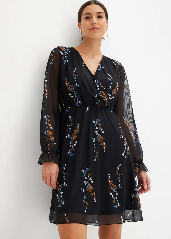 Meshkleid in schwarz von vorne (Totalaufnahme) - bonprix Meshkleid in schwarz von vorne (Totalaufnahme) - bonprix