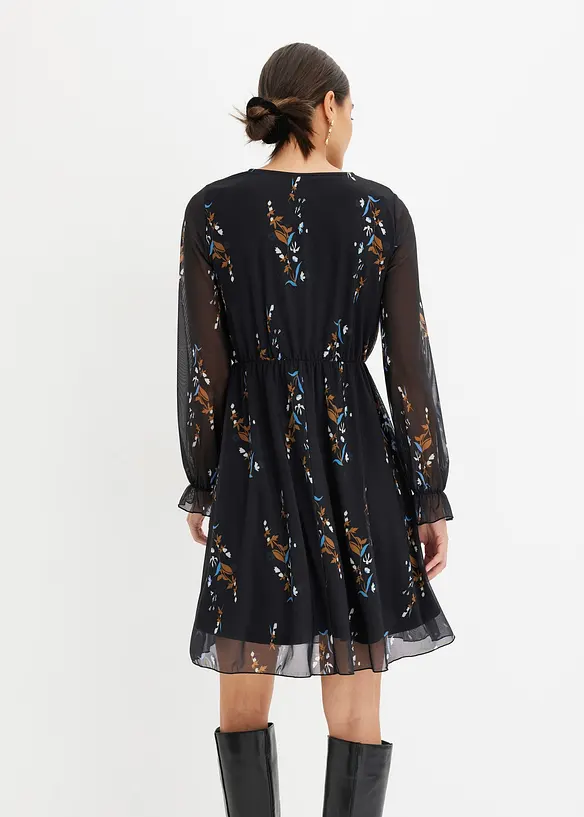 Meshkleid in schwarz von hinten (Totalaufnahme) - bonprix Meshkleid in schwarz von hinten (Totalaufnahme) - bonprix