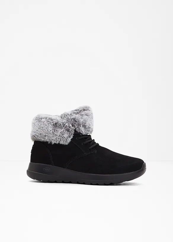 Skechers Schnürboots in schwarz von vorne - Skechers