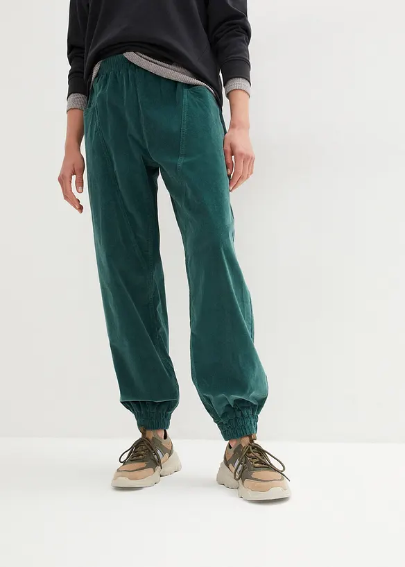 Cordhose aus Baumwoll-Mix in grün von vorne - bonprix Cordhose aus Baumwoll-Mix in grün von vorne - bonprix