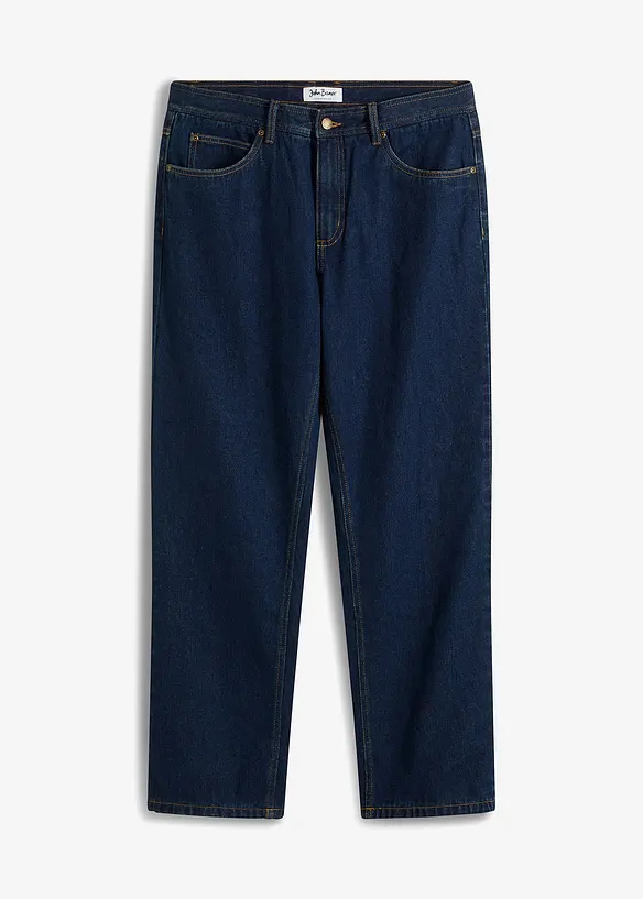 Thermo Classic-Fit Jeans mit kuscheligem Flanellfutter, Straight in blau von vorne - bonprix