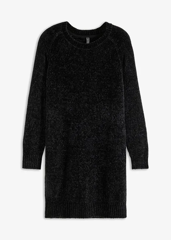 Oversize-Kleid in Strick in schwarz von vorne - bonprix Oversize-Kleid in Strick in schwarz von vorne - bonprix