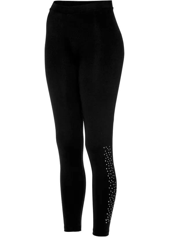 Thermo-Leggings in schwarz von vorne - bonprix