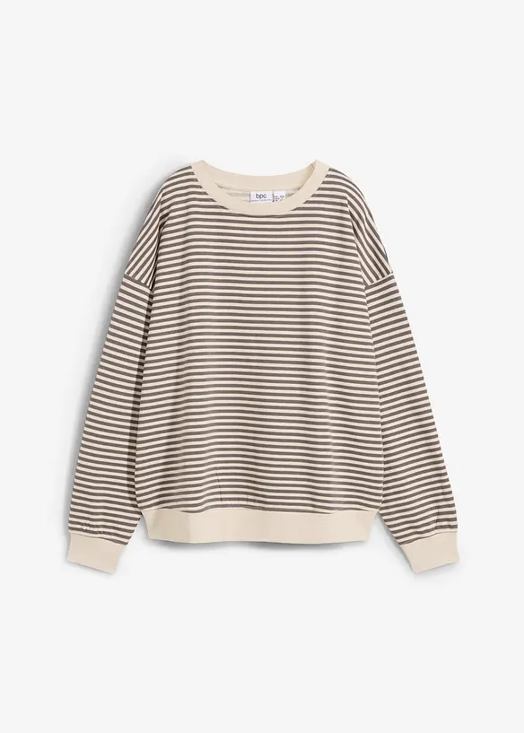 Loose-fit Sweatshirt in grau von vorne - bonprix