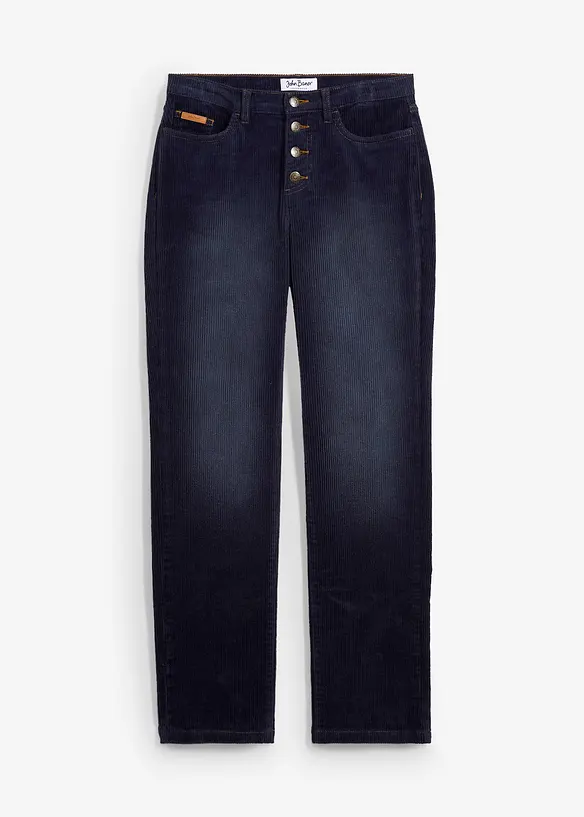 Cordhose aus elastischem Baumwoll-Mix in blau von vorne - bonprix Cordhose aus elastischem Baumwoll-Mix in blau von vorne - bonprix