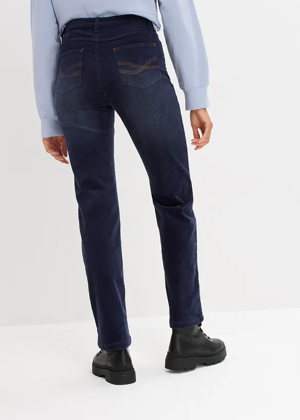 Cordhose aus elastischem Baumwoll-Mix in blau von hinten - bonprix Cordhose aus elastischem Baumwoll-Mix in blau von hinten - bonprix