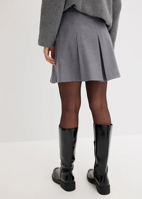 Minirock aus Viskose-Mix in grau von hinten - bonprix Minirock aus Viskose-Mix in grau von hinten - bonprix