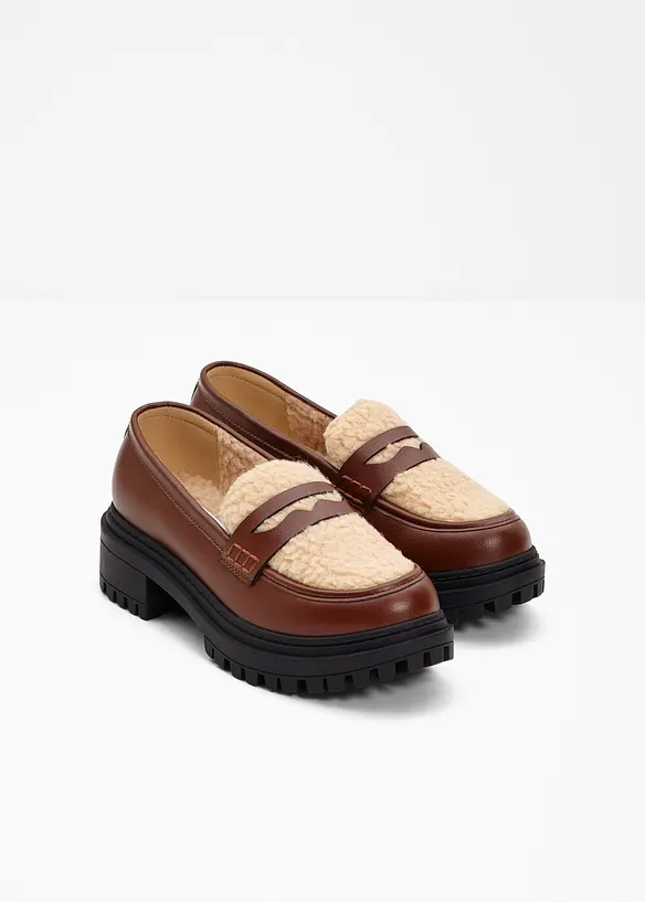 Chunky Loafer in braun - bonprix Chunky Loafer in braun - bonprix