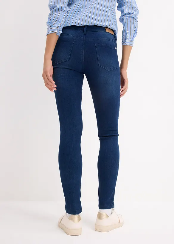 Umstandsjeans mit wärmender Innenseite, Slim-Fit in blau von hinten - bonprix Umstandsjeans mit wärmender Innenseite, Slim-Fit in blau von hinten - bonprix