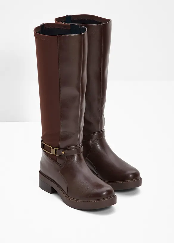 Weitschaftstiefel in braun - bonprix