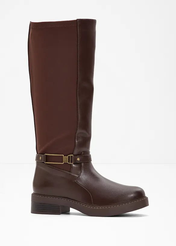 Weitschaftstiefel in braun - bonprix