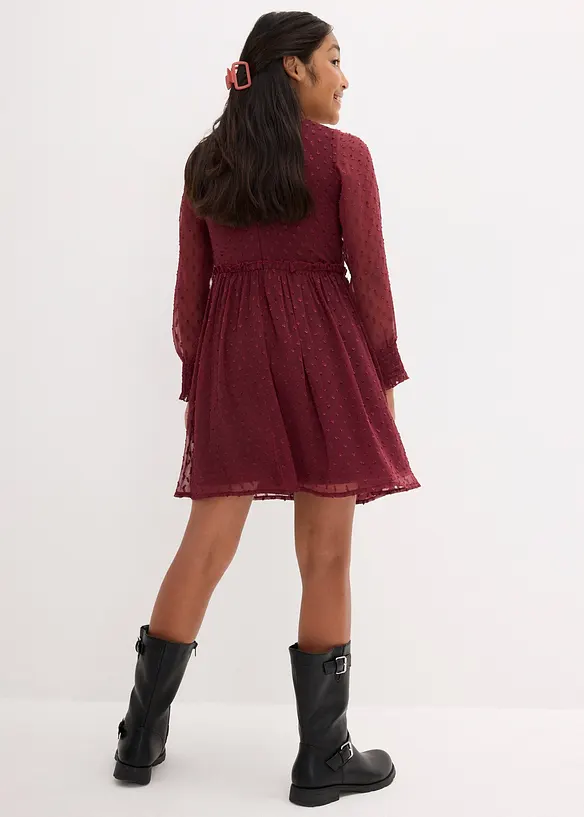 Festliches Mädchen Kleid in rot von hinten (Totalaufnahme) - bonprix