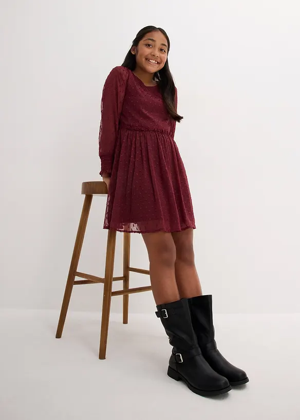 Festliches Mädchen Kleid in rot von vorne (Totalaufnahme) - bonprix