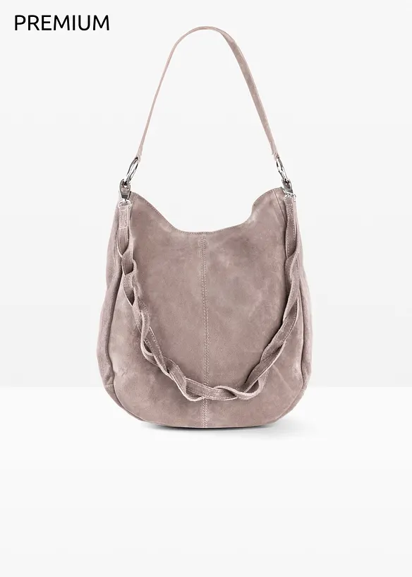 Ledertasche in beige von vorne - bonprix