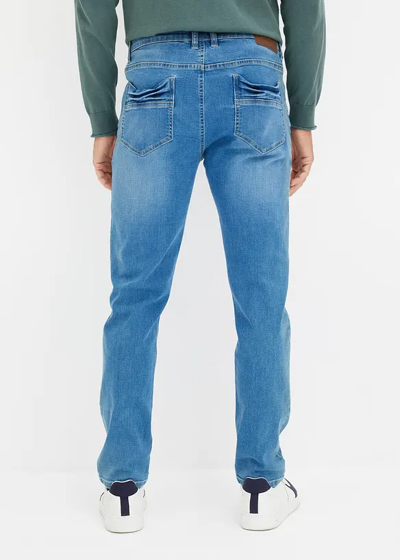 Regular-Fit-Jeans, Tapered in blau von hinten - bonprix