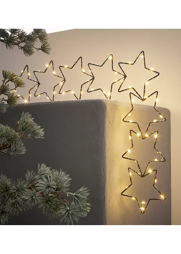 LED-Türrahmendeko mit Sternen in silber (Ambiente) - bonprix