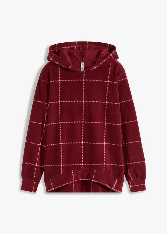 Sweatshirt aus Fleece in rot von vorne - bonprix