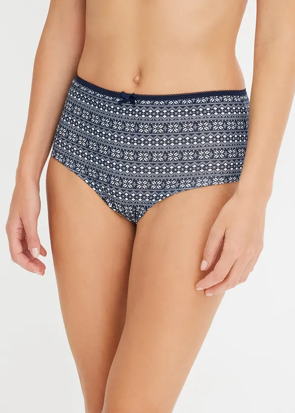 Maxipanty mit Bio-Baumwolle (4er Pack) in blau von vorne - bonprix