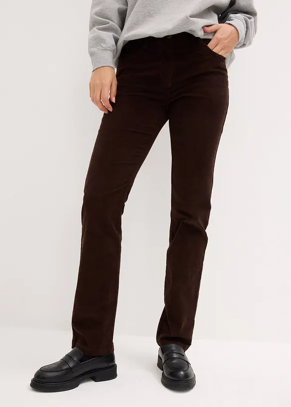 Cordhose aus Baumwoll-Mix in braun von vorne - bonprix Cordhose aus Baumwoll-Mix in braun von vorne - bonprix