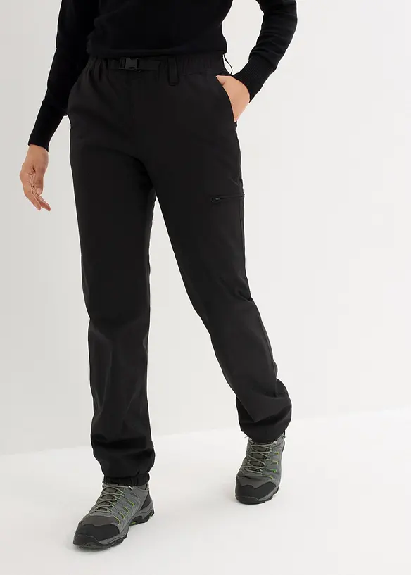 wasserdichte Funktionhose mit Fleecefutter und Taschen in schwarz von vorne - bonprix wasserdichte Funktionhose mit Fleecefutter und Taschen in schwarz von vorne - bonprix