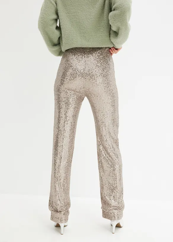 Paillettenhose in grau von hinten - bonprix Paillettenhose in grau von hinten - bonprix