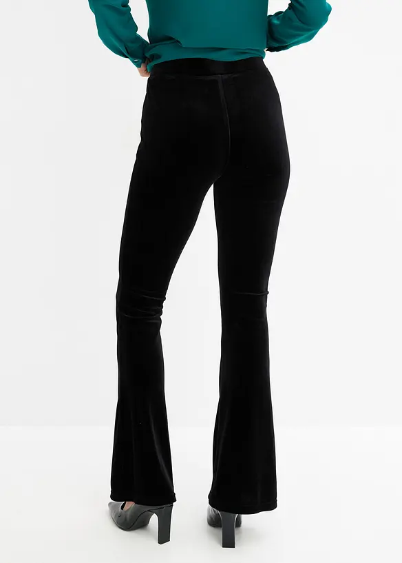 Leggings aus softem Samt in schwarz von hinten - bonprix Leggings aus softem Samt in schwarz von hinten - bonprix