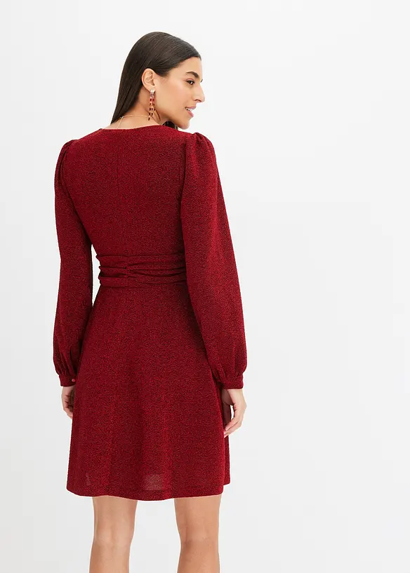 Minikleid mit V-Ausschnitt in rot von hinten (Totalaufnahme) - bonprix Minikleid mit V-Ausschnitt in rot von hinten (Totalaufnahme) - bonprix