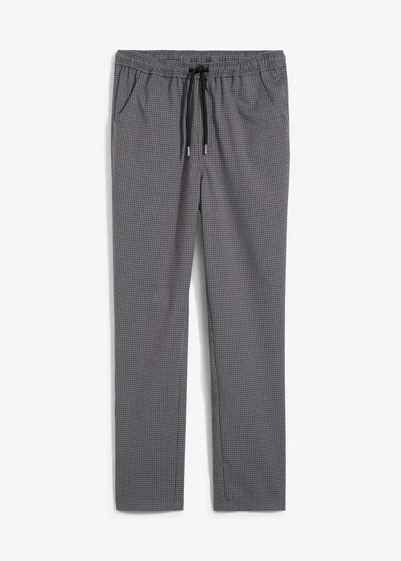 Jungen Chino-Schlupfhose in grau von vorne - bonprix