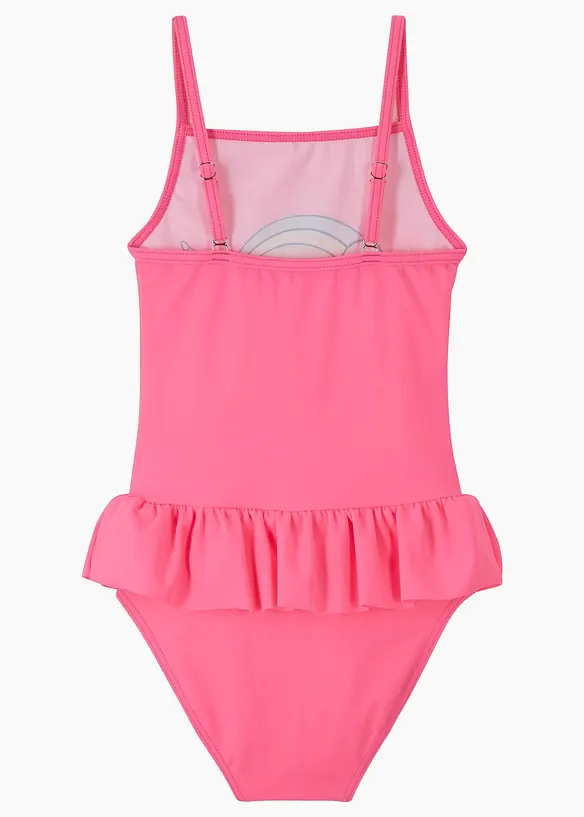 Mädchen Badeanzug in pink von hinten - bonprix