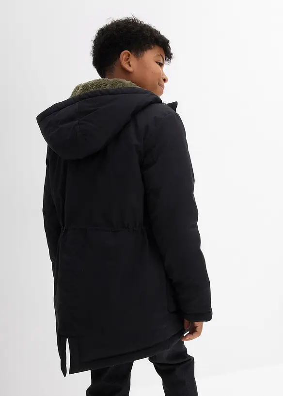 warm gefütterter Winterparka, wasserabweisend in schwarz von hinten (im Anschnitt) - bonprix