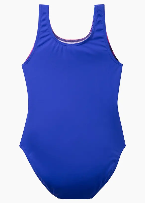 Badeanzug in lila von hinten - bonprix