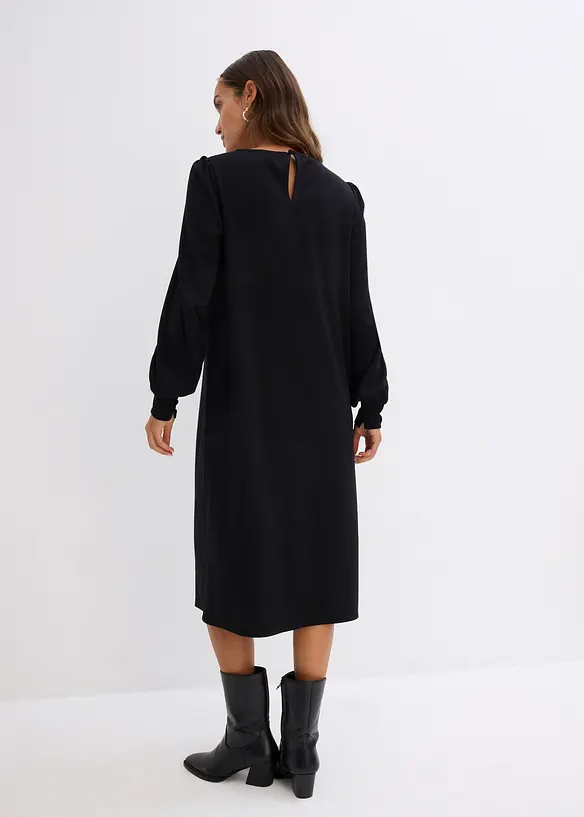 Jerseykleid in gerader Passform in schwarz von hinten (Totalaufnahme) - bonprix Jerseykleid in gerader Passform in schwarz von hinten (Totalaufnahme) - bonprix