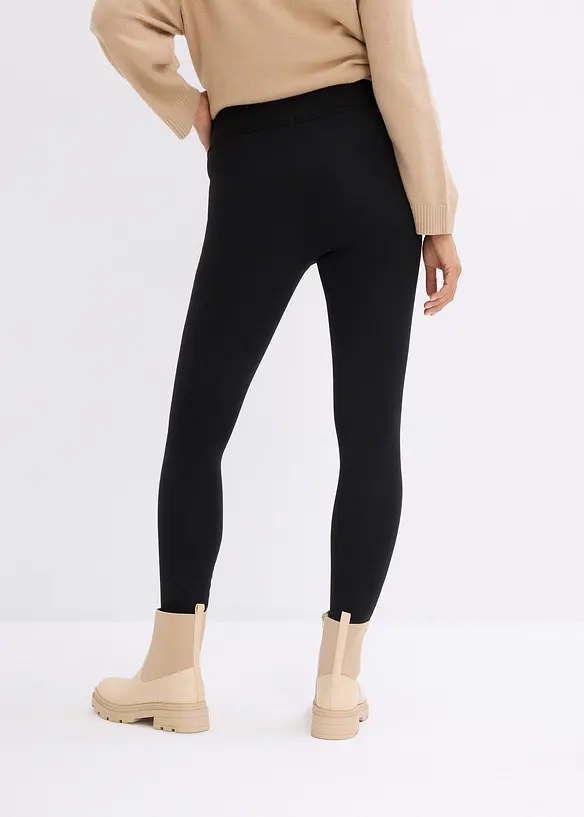 Wärmende Umstandsthermoleggings, Slim Fit in schwarz von hinten - bonprix