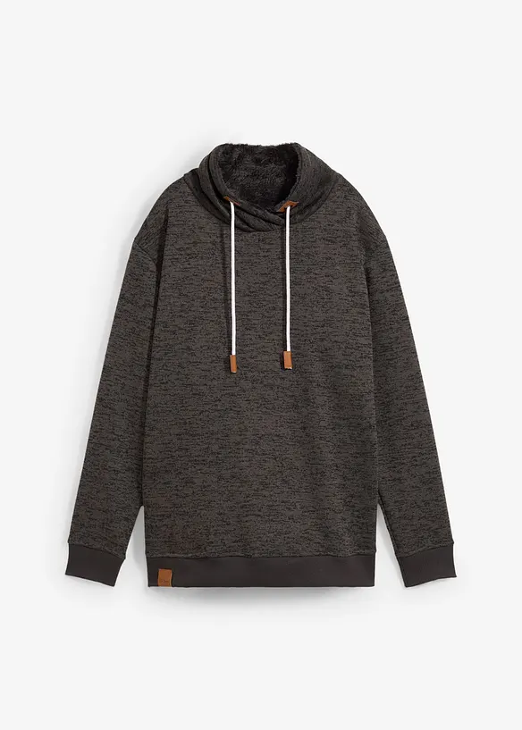 Long-Sweatshirt in grau von vorne - bonprix Long-Sweatshirt in grau von vorne - bonprix